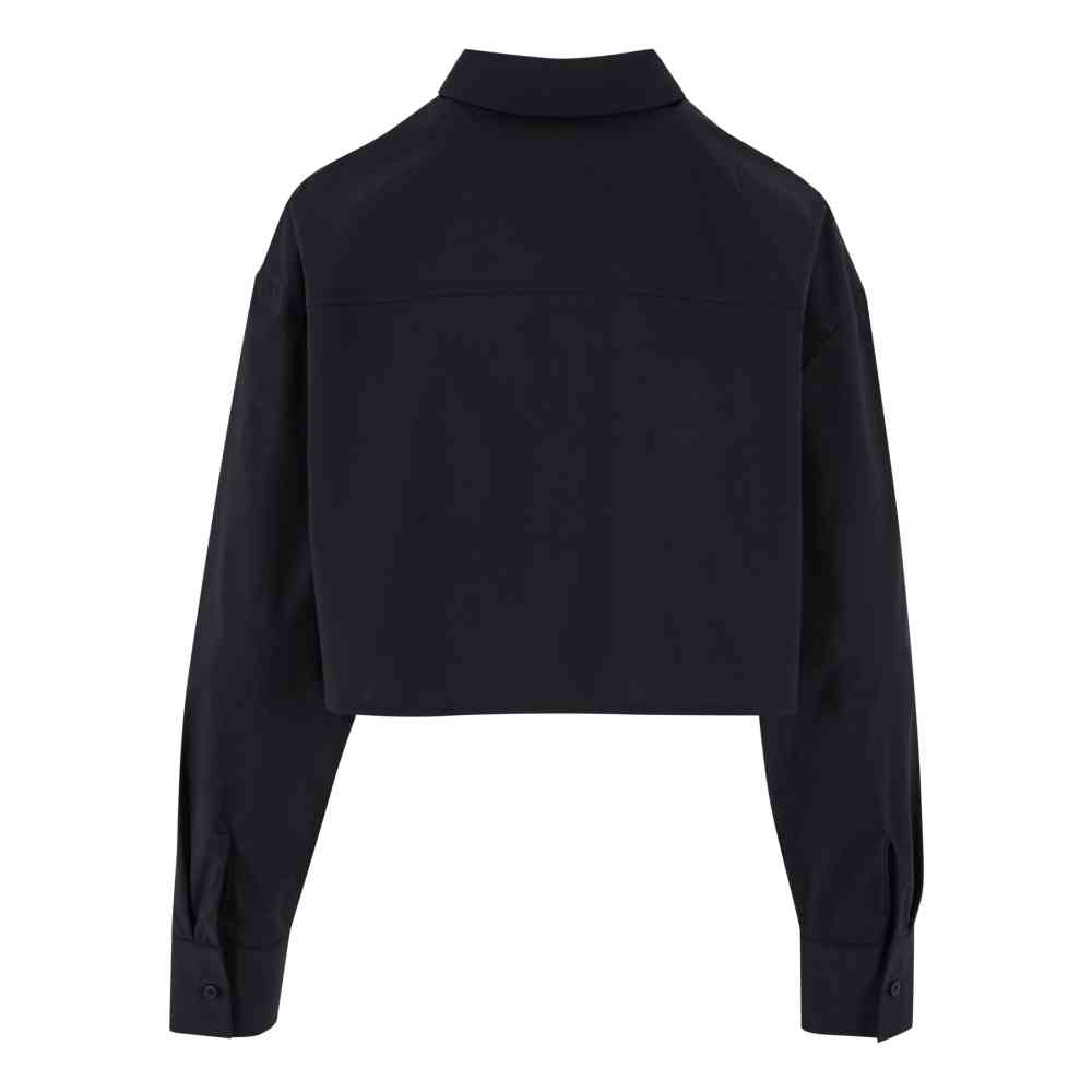 Urban Classics - Cropped Oversized Bluse - Schwarz